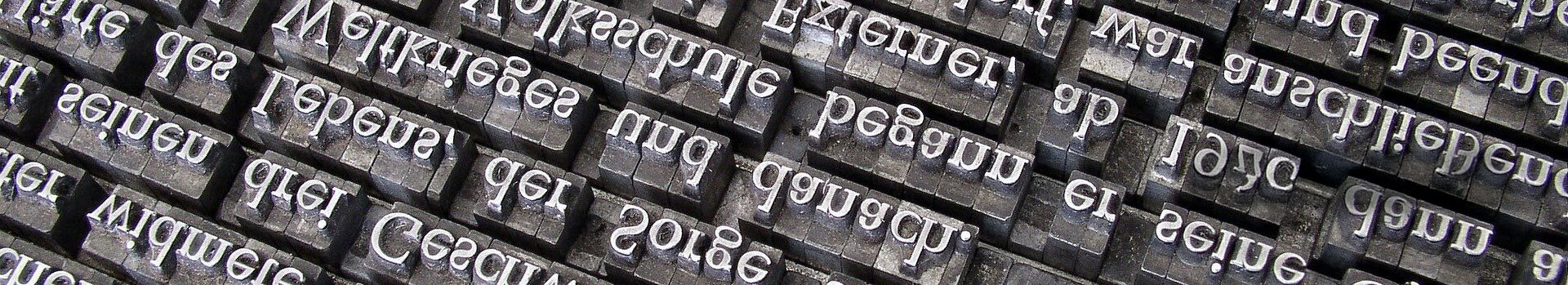 Ausschnitt aus einer Druckerei bzw. alter Buchdruck-Buchstaben